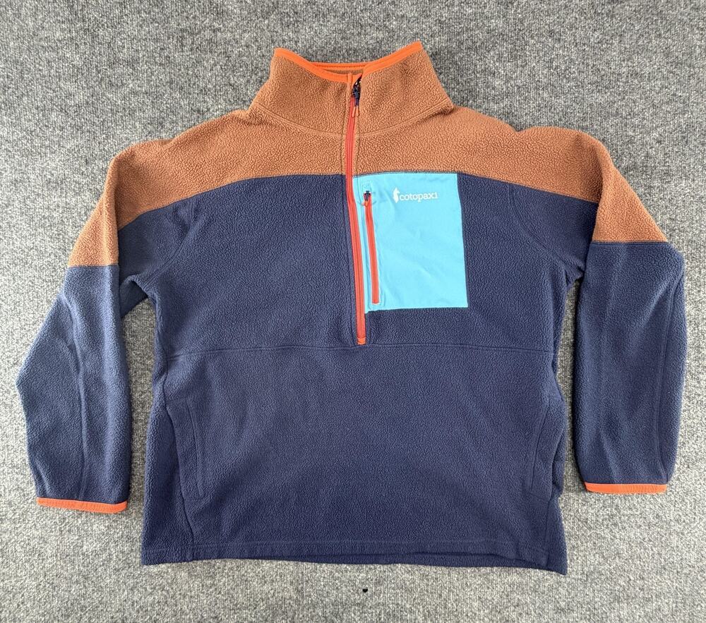 Cotopaxi Fleece Pullover Mens 2XL Colorblock 1/4 Zip Pocket Hiking Outdoor